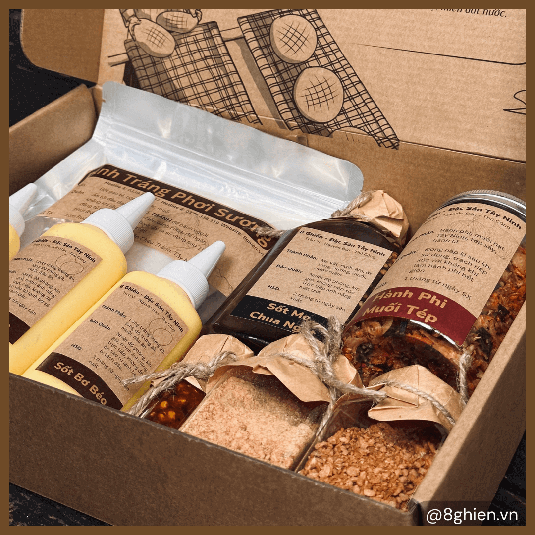 Unboxing set quà tặng đặc sản Tây Ninh - Đóng gói rất đẹp và chuyên nghiệp!