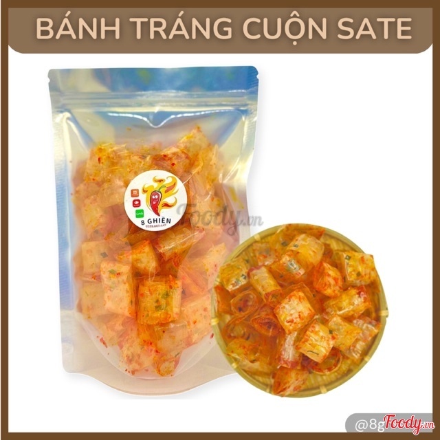 Bánh Tráng Cuộn Hành Sa Tế Tôm - Đặc Sản 8 Ghiền