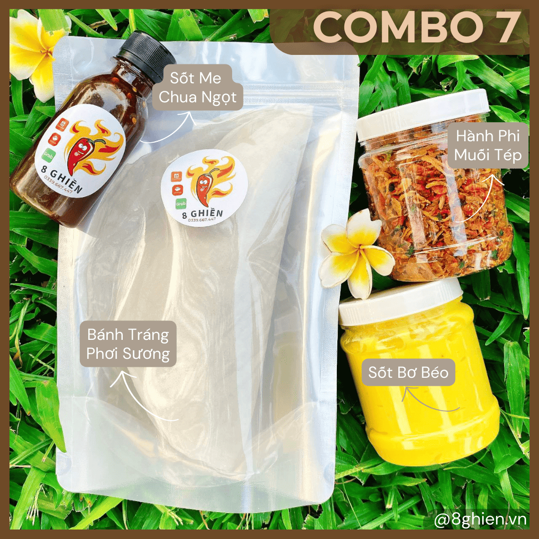 Combo Bánh Tráng Sốt Me Bơ Tây Ninh chuẩn vị 8 Ghiền - Đặc Sản 8 Ghiền