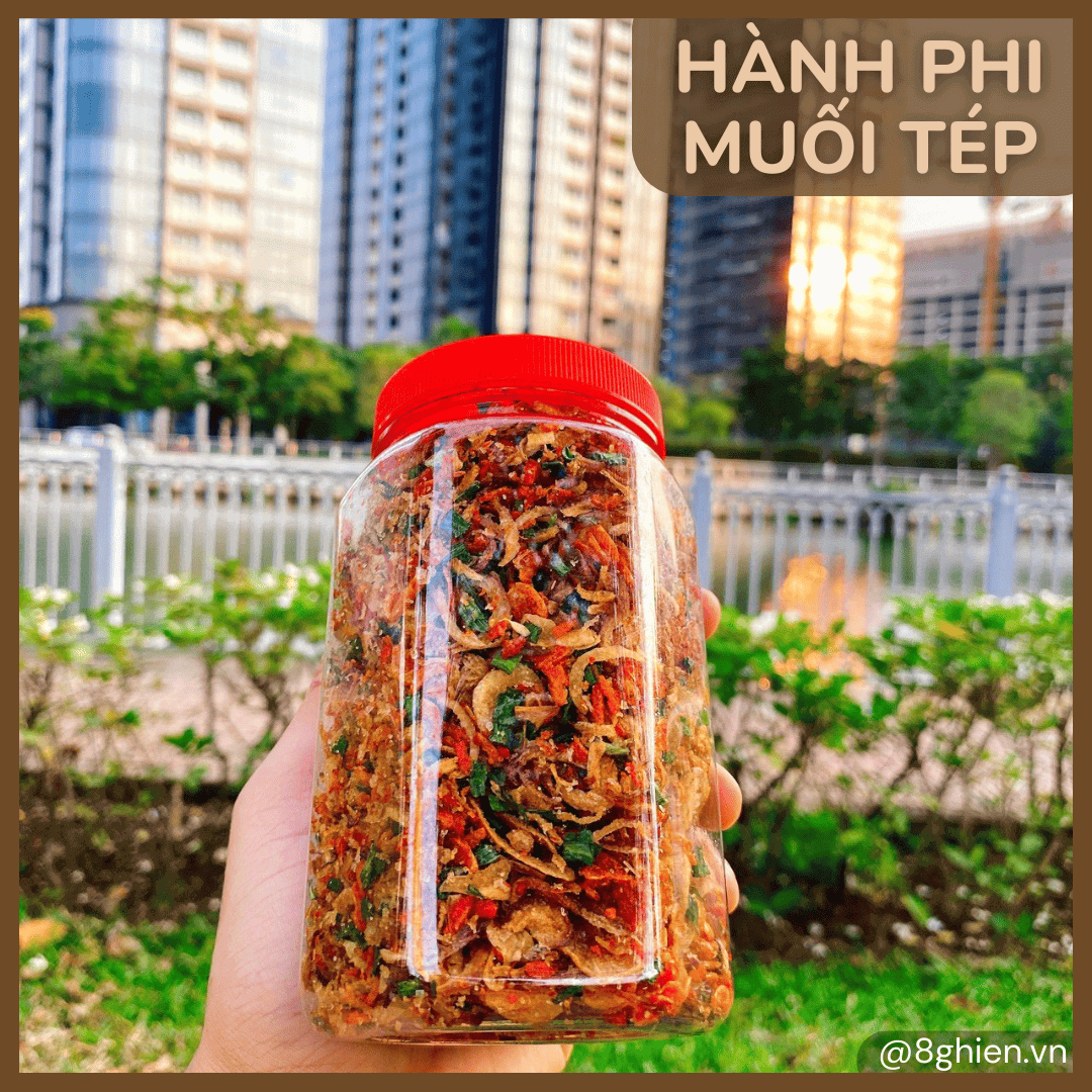 Hành Phi Muối Tép (Hủ Size Lớn) - Đặc Sản 8 Ghiền