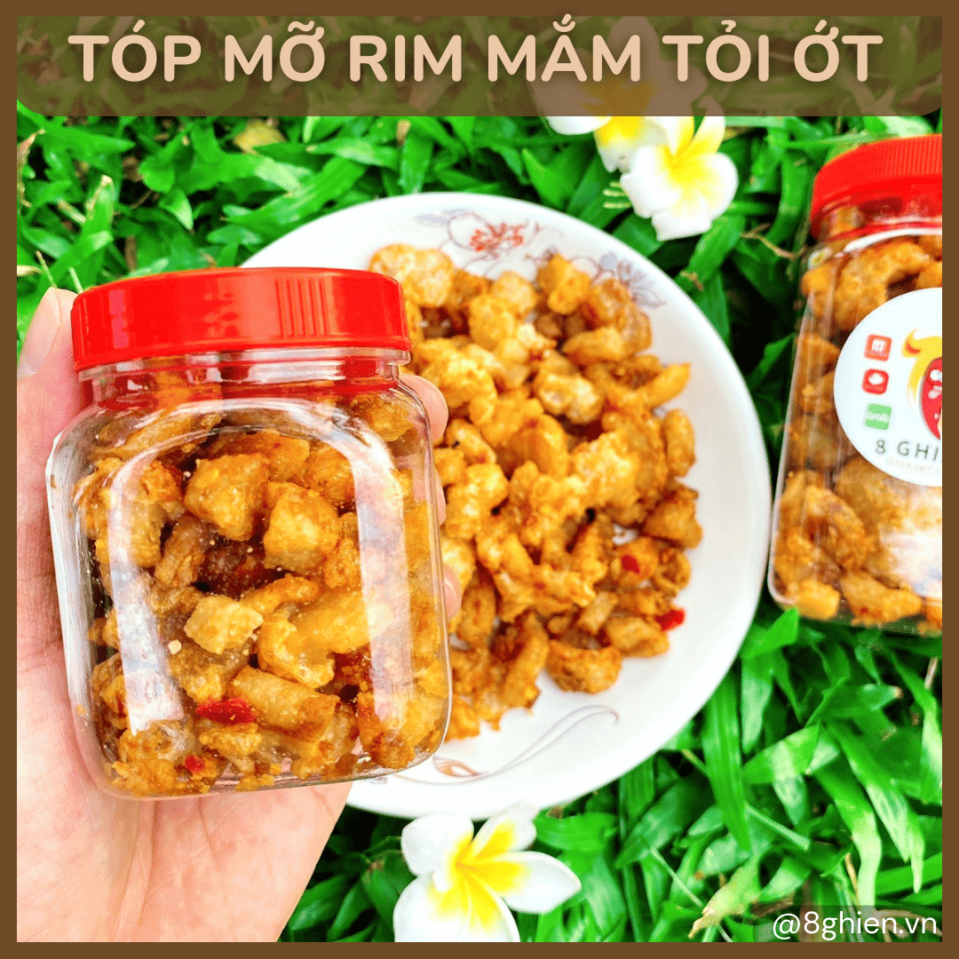Tóp Mỡ Da Giòn Rim Mắm Tỏi Ớt (Hủ Size Nhỏ) - Đặc Sản 8 Ghiền